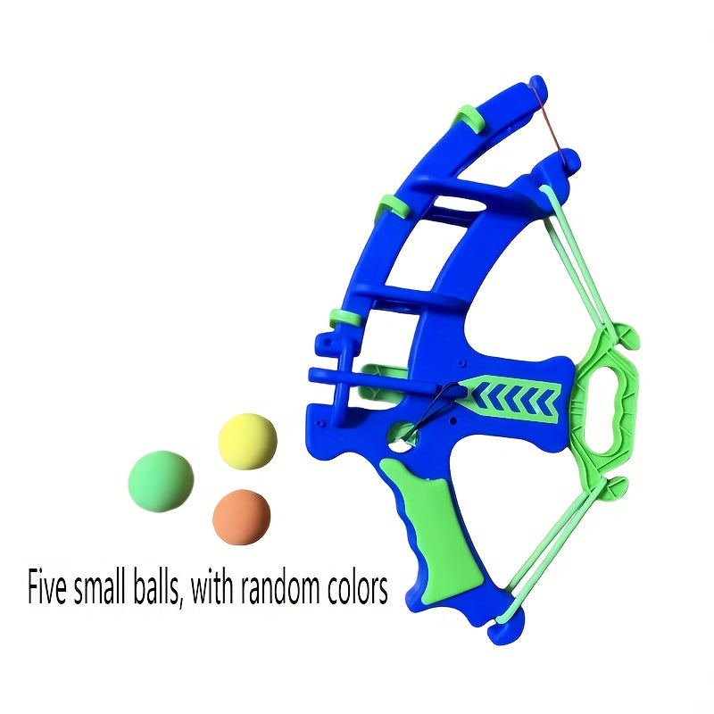 Kids Soft Foam Ball Bow Launcher Toy Set with 5, 10, 15, or 20 EVA Balls, Safe Outdoor Indoor Active Play Competitive Shooting Game for Boys Girls Ages 3 and Up, Birthday Gift (Random Ball Colors)