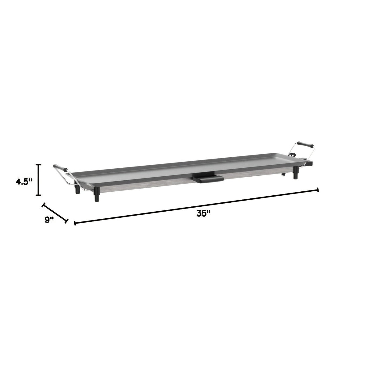 35-Inch Nonstick Electric Grill & Iron Plate BBQ Rack – Adjustable Temperature Drip Tray Long Countertop Grill for Indoor & Outdoor Pancake Baking with Luxury Gift Package