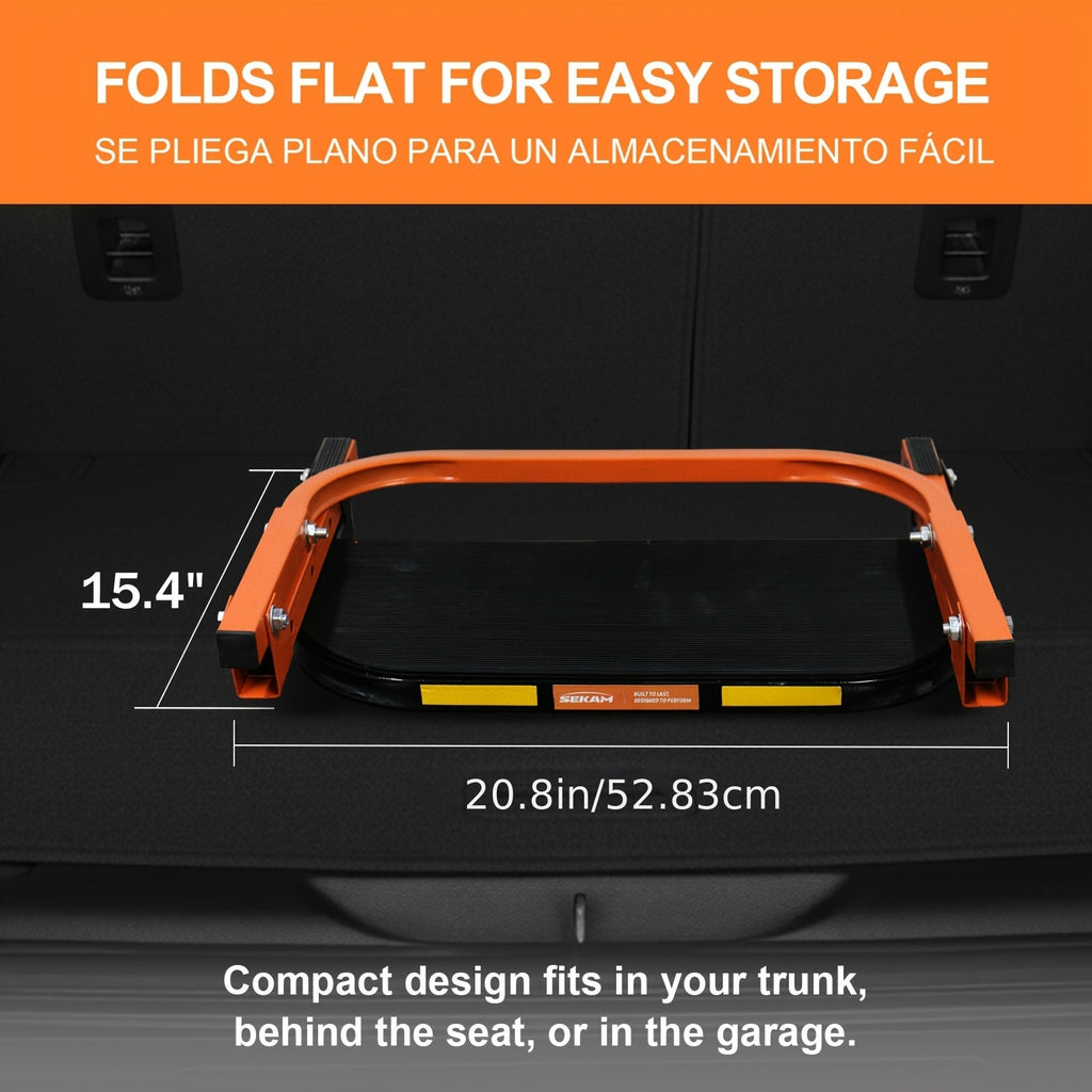 Portable Tire Step – Foldable Anti-Slip Pedal, Height & Width Adjustable, 450 or 550 LB Load Capacity, for RV, SUV, Truck & Lifted Vehicles – Nova Mart