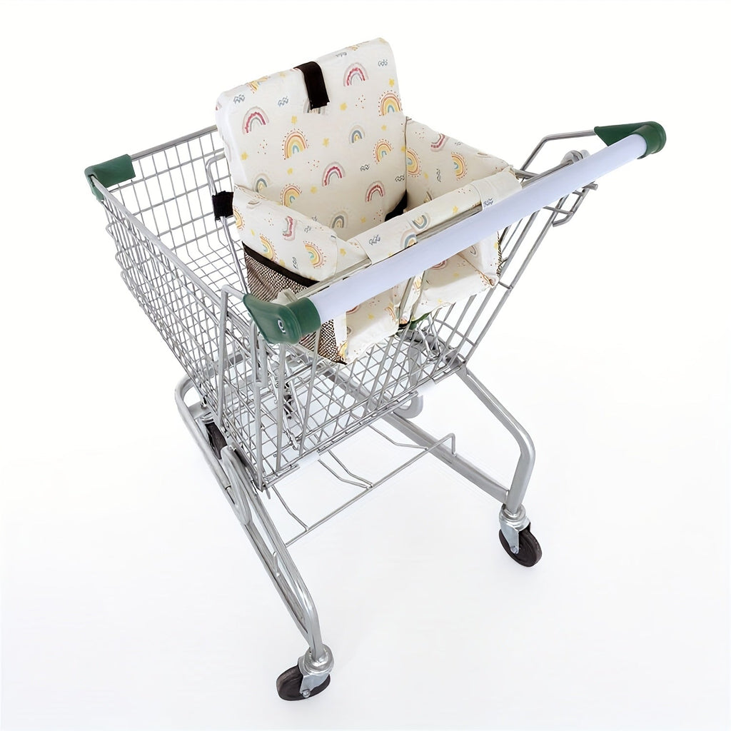 Multi-Purpose Baby Stroller & High Chair Cushion, Soft Comfortable Seat Pad for Children Up to 15kg / 33lb, 3 Styles Including Cloud Grey Rainbow & Star Gray