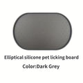 Silicone Pet Feeding Mat - Non-Slip Waterproof Oval Dog & Cat Food Mat, Easy to Clean Odorless Placemat for Pet Bowls, 6 Colors Available - Keeps Floors Clean During Mealtime