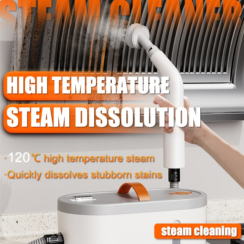 Handheld Steam Cleaner 4.4Bar High-Power Fast Heating 6 Multifunctional Heads 47oz Large Tank Dual Safety for Kitchen, Sofa, Floor, Bathroom, Car, Refrigerator, and Air Conditioner