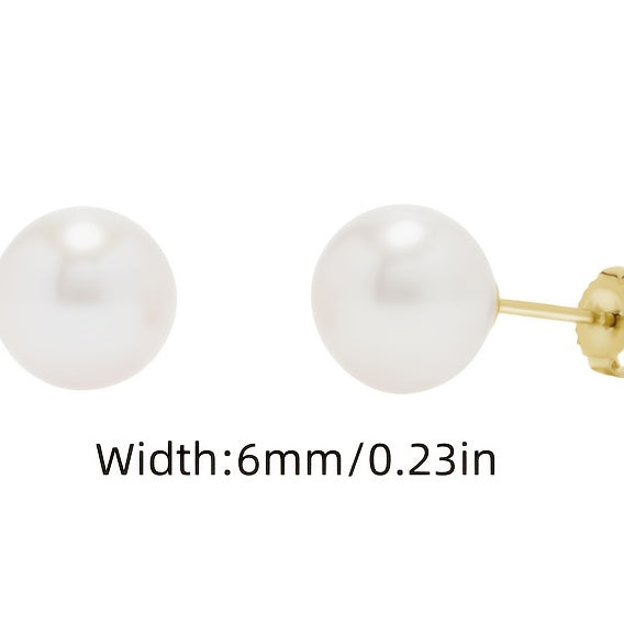 925 Sterling Silver Freshwater Pearl Stud Earrings for Women – 2 Pairs 7mm Hypoallergenic Classic Pearl Earrings, Elegant Jewelry Gift for Valentine’s Day, Mother’s Day, Birthday, and Anniversary