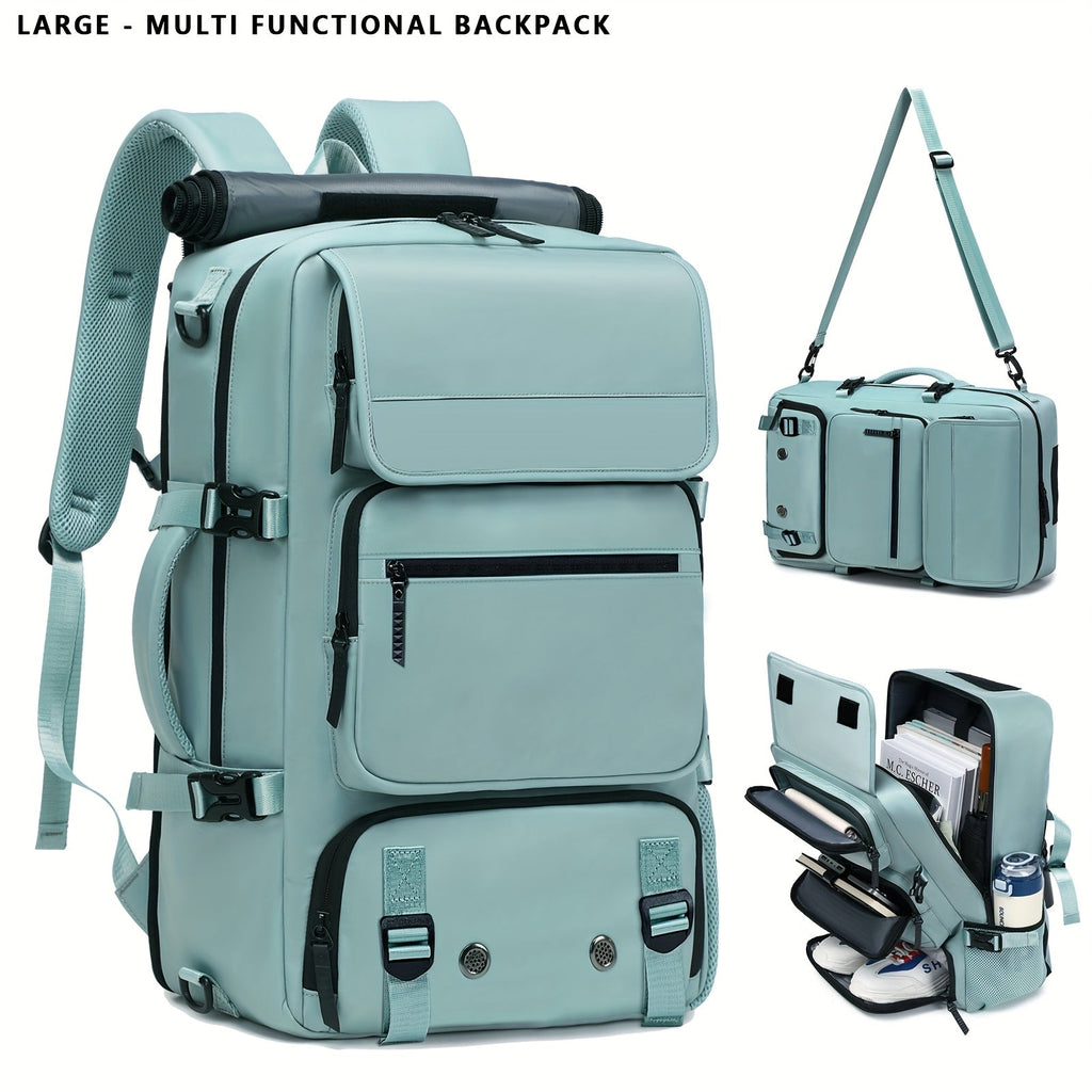 17-Inch Laptop Backpack Large Capacity – Airline Approved Travel Bag with Shoe Compartment, Multi-Pocket Business Work Backpack for Men, Durable Nylon, Hiking & Camping, Small & Large Sizes