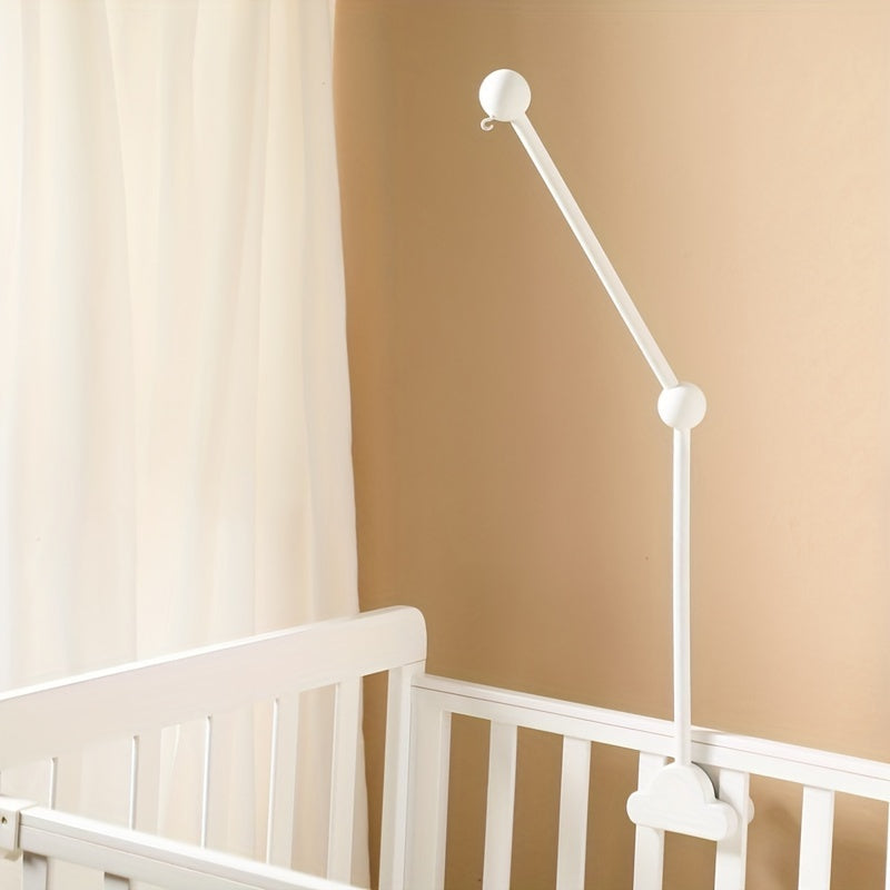 Wooden Cloud Baby Bed Bell Bracket, Nursery Mobile Hanger for Crib & Bedside, Children's Room Hanging Toy Arm Bracket Accessory, Baby Shower & Birthday Gift