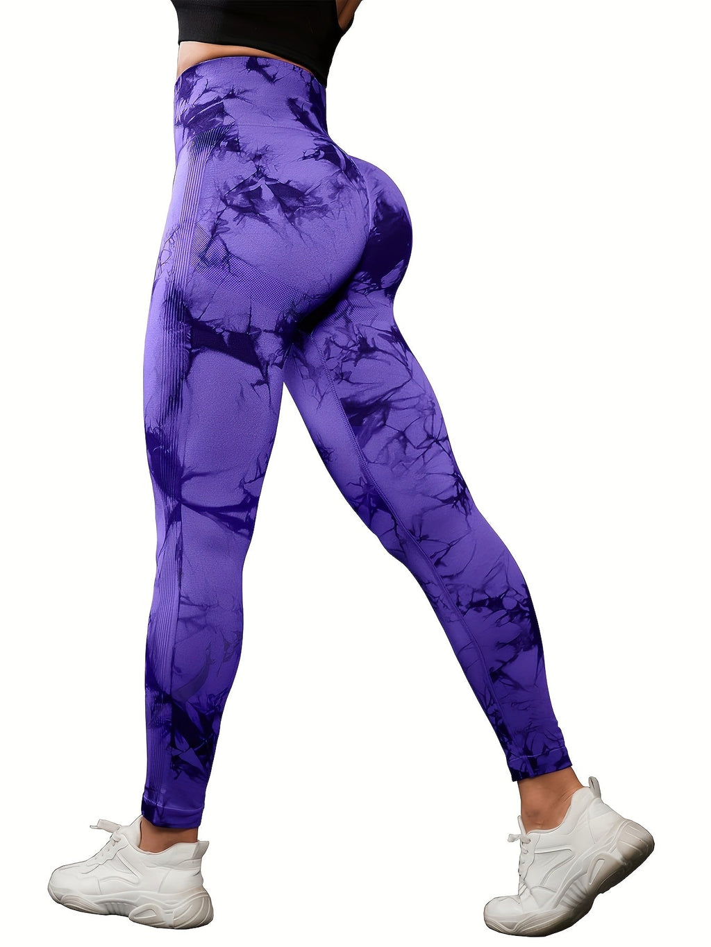 5-Pack Women's High-Waisted Tummy Control Leggings – Soft Stretchy Athletic Pants for Yoga, Running & Workout, Sizes S-L, 3 Multicolor Sets