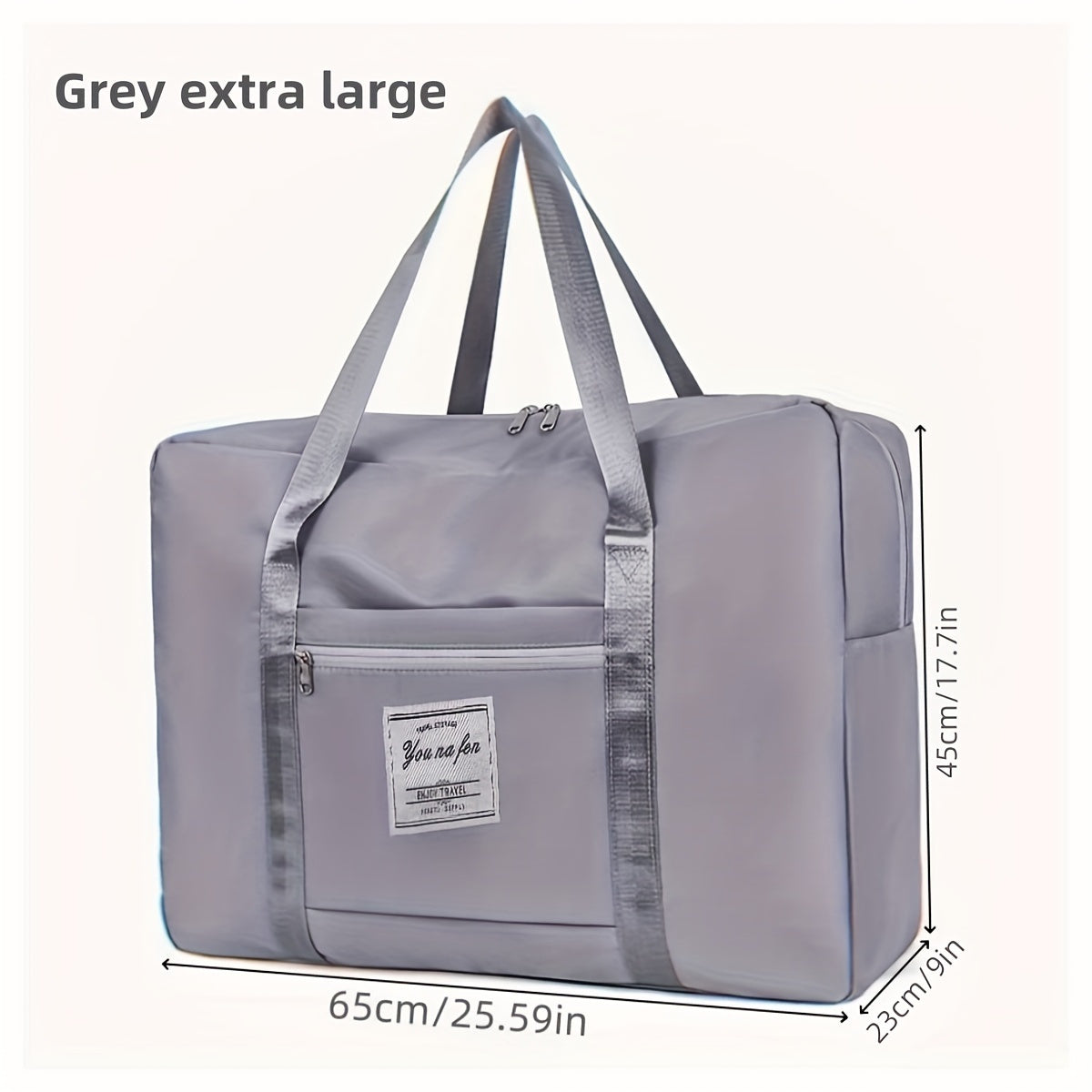 超大 17.7 加仑旅行托特包 – 便携式运动健身包，男女通用过夜及周末包 – 紫色、粉色加大号及黑色加大号