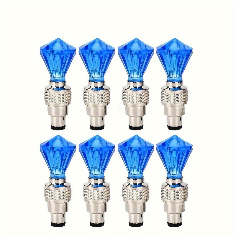 LED Tire Valve Stem Caps with Breathing Light & Running Horse Effect, 4/8/16pcs Glow Wheel Valve Core Caps for Car, Motorcycle, Bike – Wind Fire Wheel Light, UV & Explosion Proof – Green/Red/Blue Skeleton
