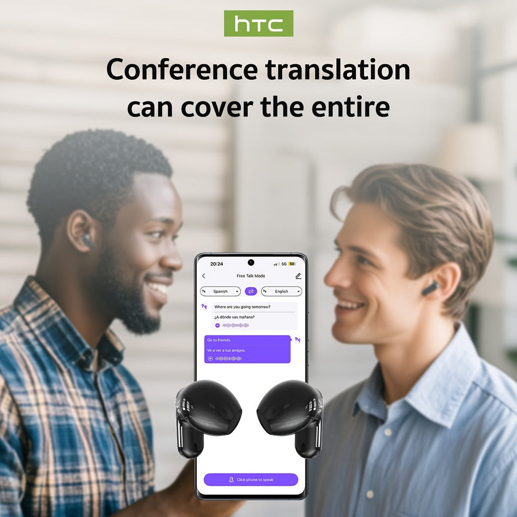 AI Translator Headset - Real-Time Translation in 131+ Languages, Wireless, Touch Control, Smart LCD Screen, Gaming Mode, Compatible with PC, Phone & Tablet for Travel, Business & Everyday Use