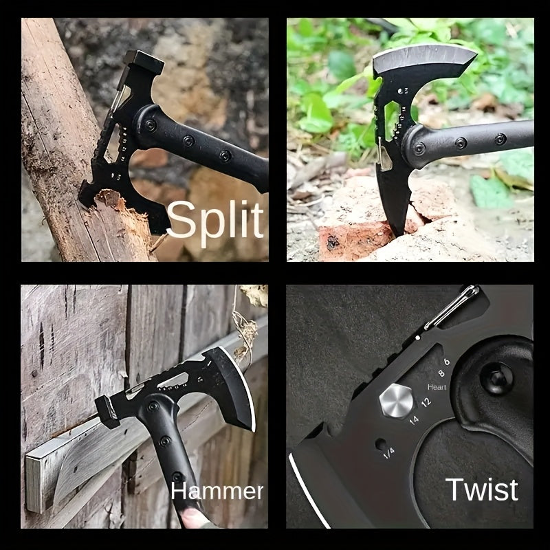 Multi-Functional Camping Survival Axe with Saw – Hammer Axe & Destruction Axe with Protective Cover for Hiking Firewood Chopping Logging & Jungle Survival (Single & Combo Sets)