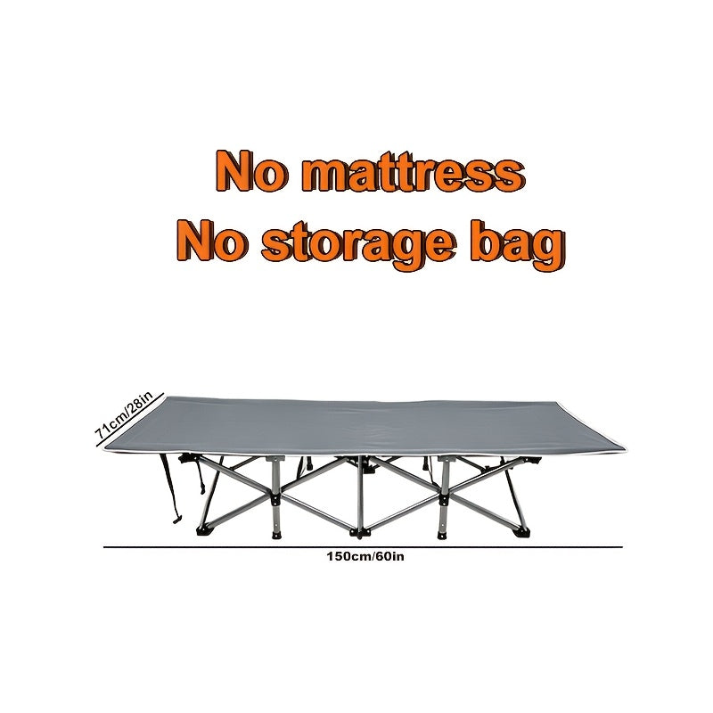 Heavy Duty Folding Guest Bed & Camping Cot – 566/766 lbs Capacity, 67"/79" Options, Optional Mattress, Portable Adult Outdoor Travel Bed for Camping, Patio & Guests