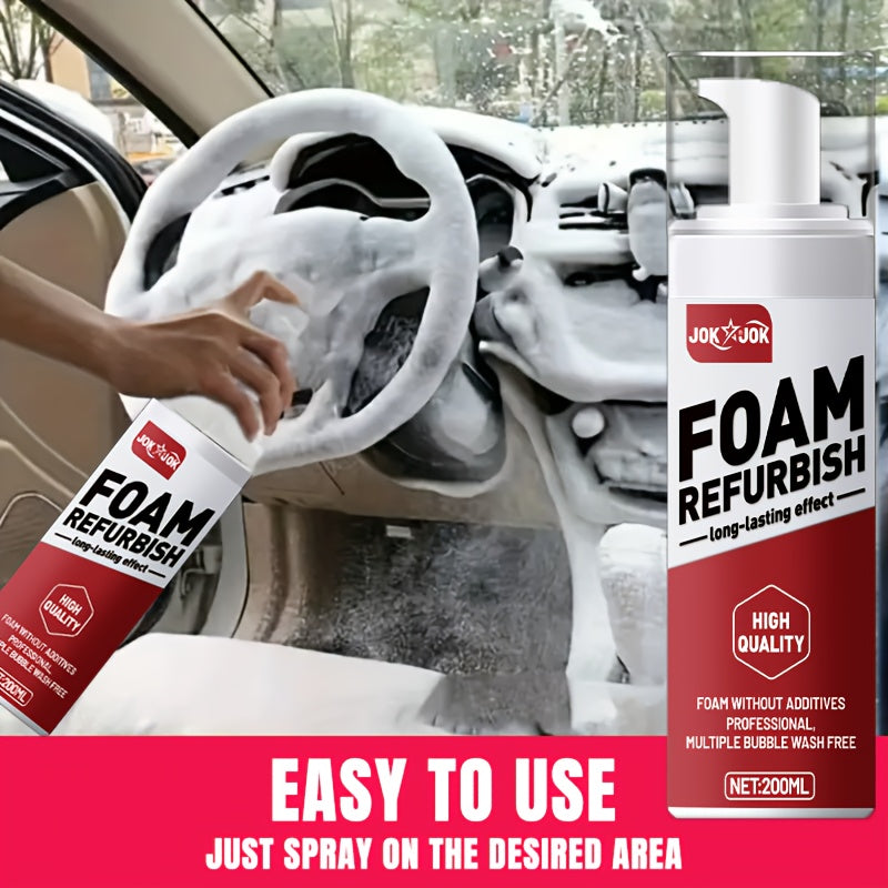Car Interior Care Spray 6.76oz Multi-Purpose Cleaner for Car Seats, Dashboard, Steering Wheel, PU Leather, and Fabric; Gentle Neutral Formula; All-Season Auto Interior Renovation and Surface Protector for Home & Vehicle