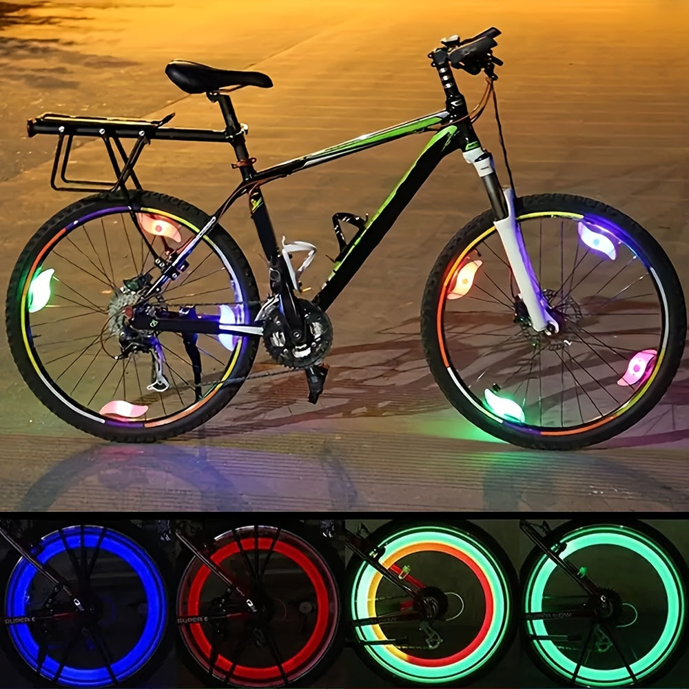 LED Bike Spoke Lights 8-Pack Bicycle Wheel Tire Lights Waterproof Safety Night Riding Lights 360° Visibility for Road and Mountain Bikes, Cycling Accessories Gift for Adults, Kids, Men, and Women