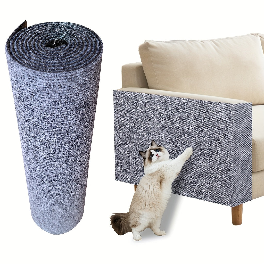 自粘式猫抓垫，适用于墙壁和家具——防抓毛毡及聚酯纤维猫爬架垫，家具保护贴，家居装饰用室内互动猫抓板