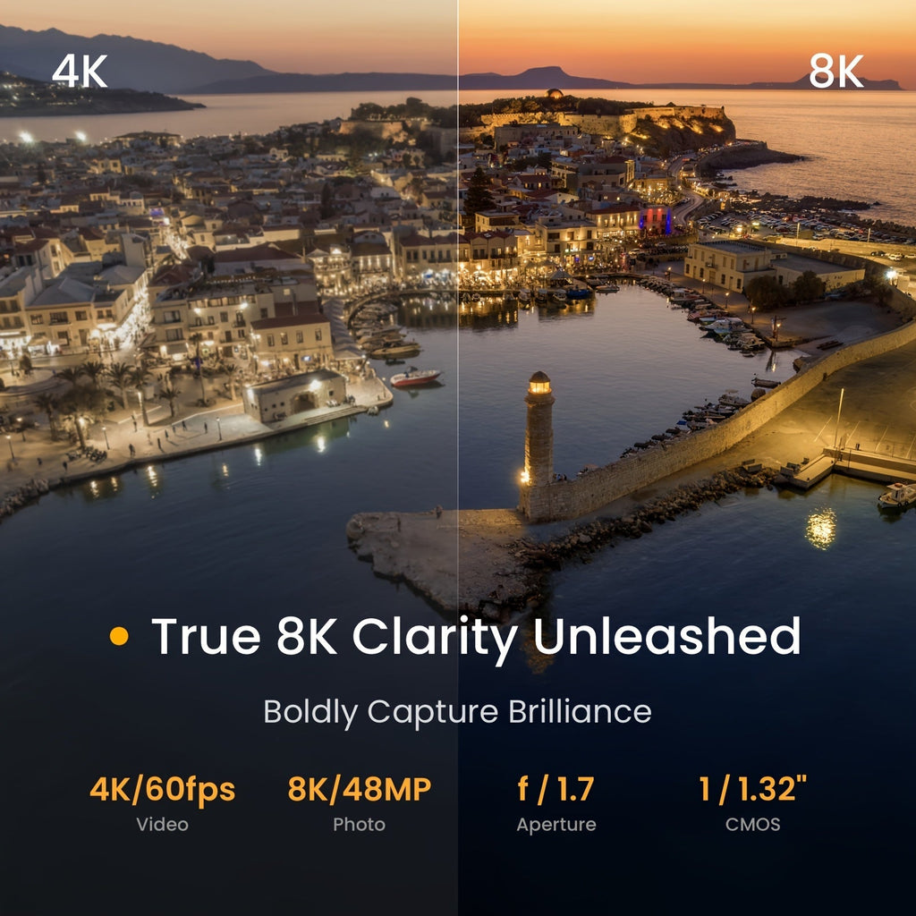 SKYROVER X1 Mini Drone with Camera 8K Photo 4K/60fps HDR Video, Under 249g No FAA Registration, 3-Axis Gimbal, 360° Obstacle Sensing, 96-Min Flight with 3 Batteries, 15KM Transmission, Auto Track & Night Mode