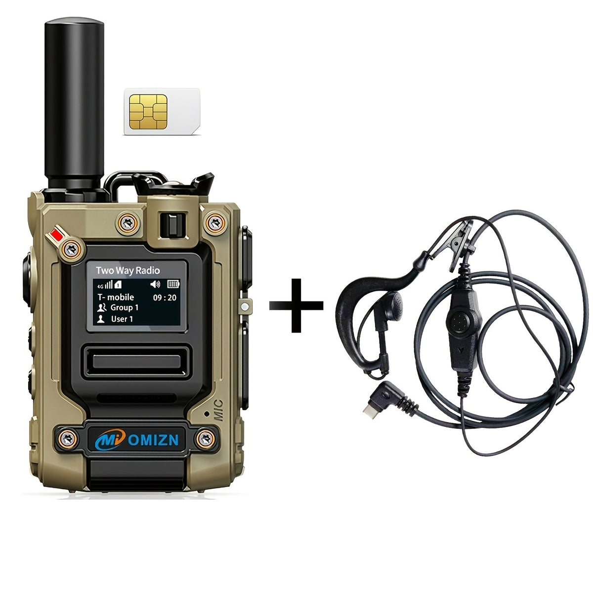 OMI M8 5000-Mile Long Range Walkie Talkie POC Two-Way Radio with Pre-Installed SIM Card No Monthly Fee – Nationwide Cell Network Coverage for Truckers Construction Camping Hunting & Business