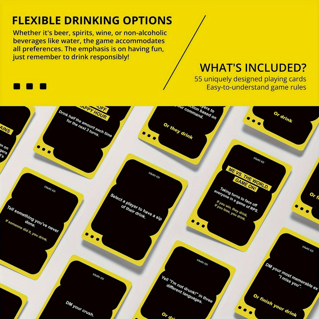 Funny Party Card Game with 55 Hilarious Cards – Perfect for Game Nights, 21st Birthdays, Bachelorette Parties & Adult Get-Togethers – Unforgettable Ice Breaker & Drinking Game Gift