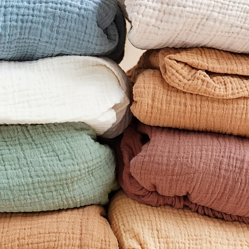 Muslin Fitted Crib Sheet for Standard Crib Mattress 28x52 Inches, Soft Breathable Cotton Baby Bed Sheet for Boys & Girls, Newborn Nursery Bedding for Crib & Toddler Bed