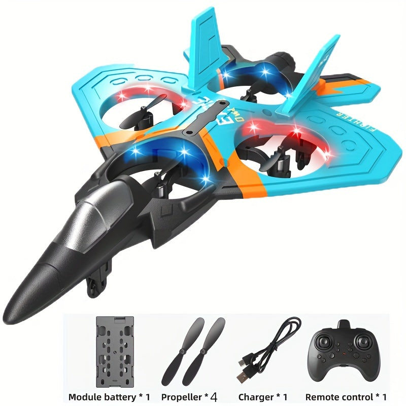 Rechargeable RC Drone for Beginners with Altitude Hold & Remote Control – Mini Quadcopter for Kids & Adults, Indoor/Outdoor Flying Toy Gift, Black Blue Red