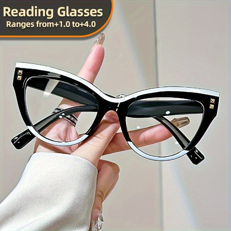 3PCS Reading Glasses for Women – Photochromic Lenses, Metal Hinges, Minimalist Color Block Design, Elegant Presbyopia Glasses +1.00 to +4.00, Fashion Gift for Ladies