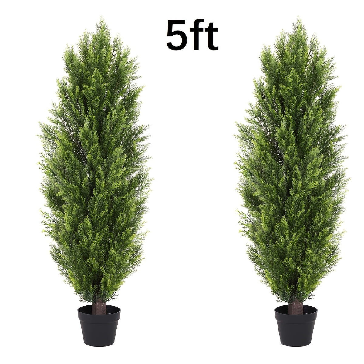 Cedar Topiary Trees 2-Pack, UV-Resistant Faux Greenery for Outdoor & Indoor – Low-Maintenance Artificial Plants for Patio, Garden, Front Porch & Office Decor, Choose 3FT 4FT or 5FT – Nova Mart