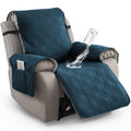 Waterproof Recliner Chair Cover - Non-Slip, 5-Layer Quilted Fabric, With Pocket, Pet Scratch-Resistant, Washable Furniture Protector - Living Room, Bedroom & Study - 10 Colors