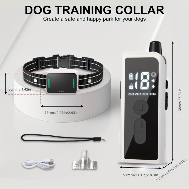 Dog Training Collar with Remote – Rechargeable E-Collar with Shock, Vibration, and Tone Modes, 2.4G Wireless Remote, USB Charging, Safe & Effective Pet Trainer for Small, Medium, and Large Dogs, 1pc & 2pc