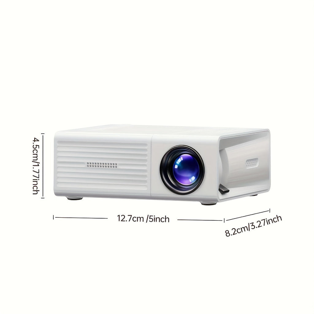 Mini Portable Projector, 4K Supported, 720P Native LCD – Home Theater & Outdoor Movie Projector, Compatible with iPhone, Android, Laptop, USB, HDMI for Gaming, Movies, and Presentations