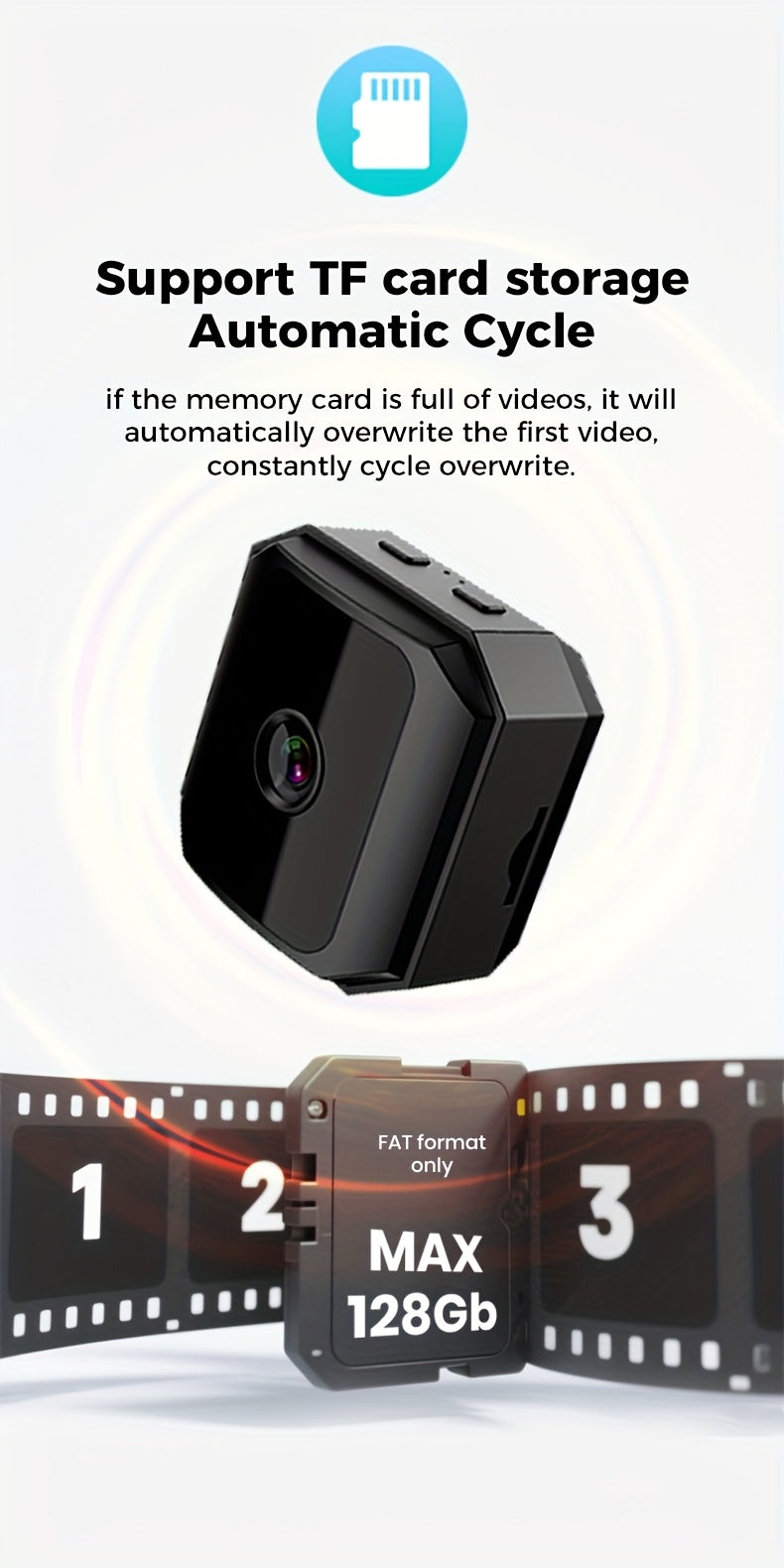 Wireless Security Camera with Built-In AP Hotspot, No Internet Required, Infrared Night Vision, Two-Way Audio, Motion Detection, Real-Time Home/Pet Monitoring, Black/White, 1/2/3/4 Pack