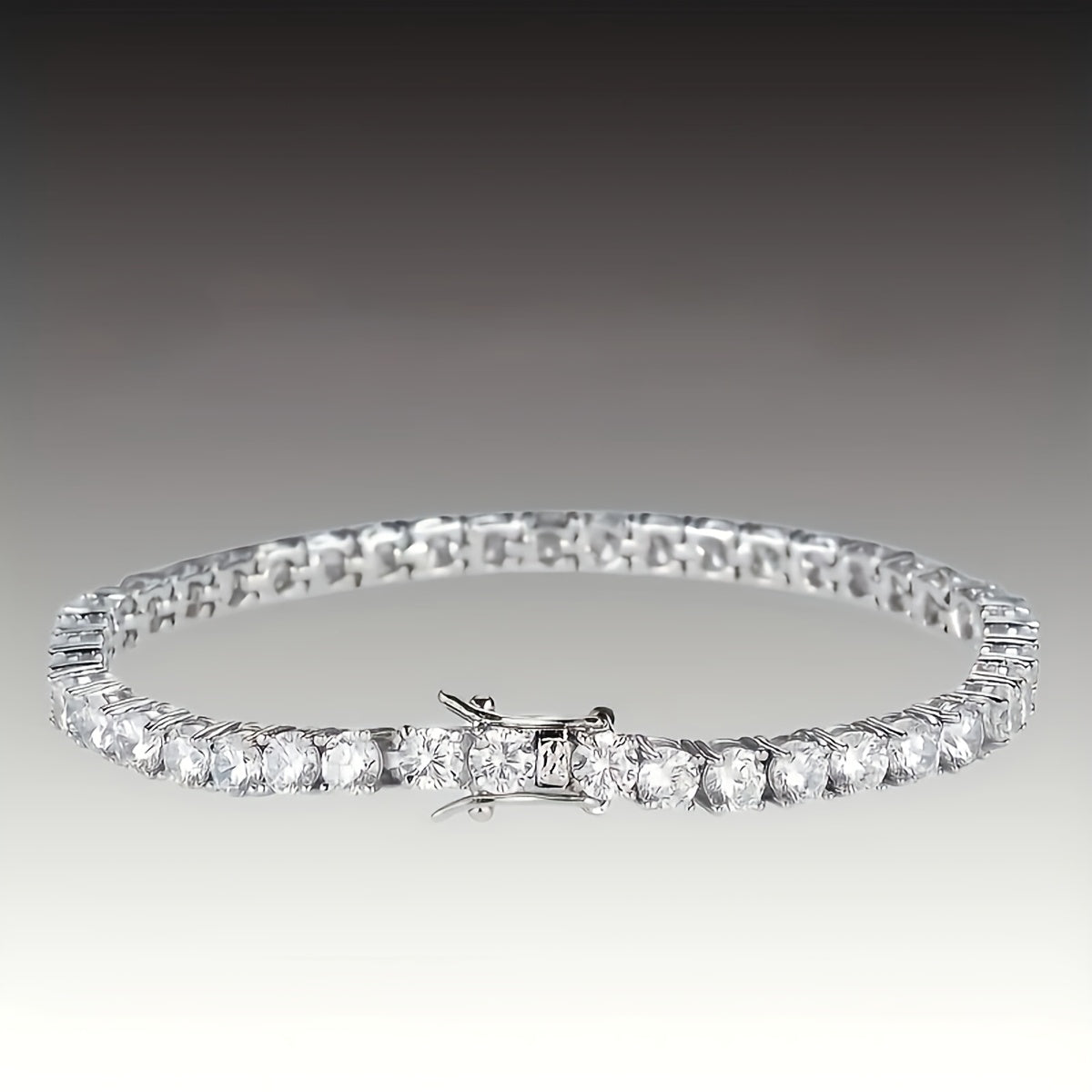 925 Sterling Silver Tennis Bracelet with Lab-Grown Cubic Zirconia – Round Cut, Unisex for Women & Men, 5 Sizes 6.5 to 8.5 Inches – Elegant Jewelry Gift