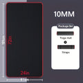 Yoga Mat 6.07×2.0 Ft 10mm Thick Non-Slip High-Density Tear-Resistant Edge-Trimmed with Carry Strap Roll-Up Storage for Yoga Pilates & Fitness – Black