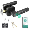 Smart Fingerprint Door Lock Keyless Entry Door Lever with APP IC Card Code Key & Biometric Unlock Aluminum Alloy for Bedroom Home Hotel Office & Apartment