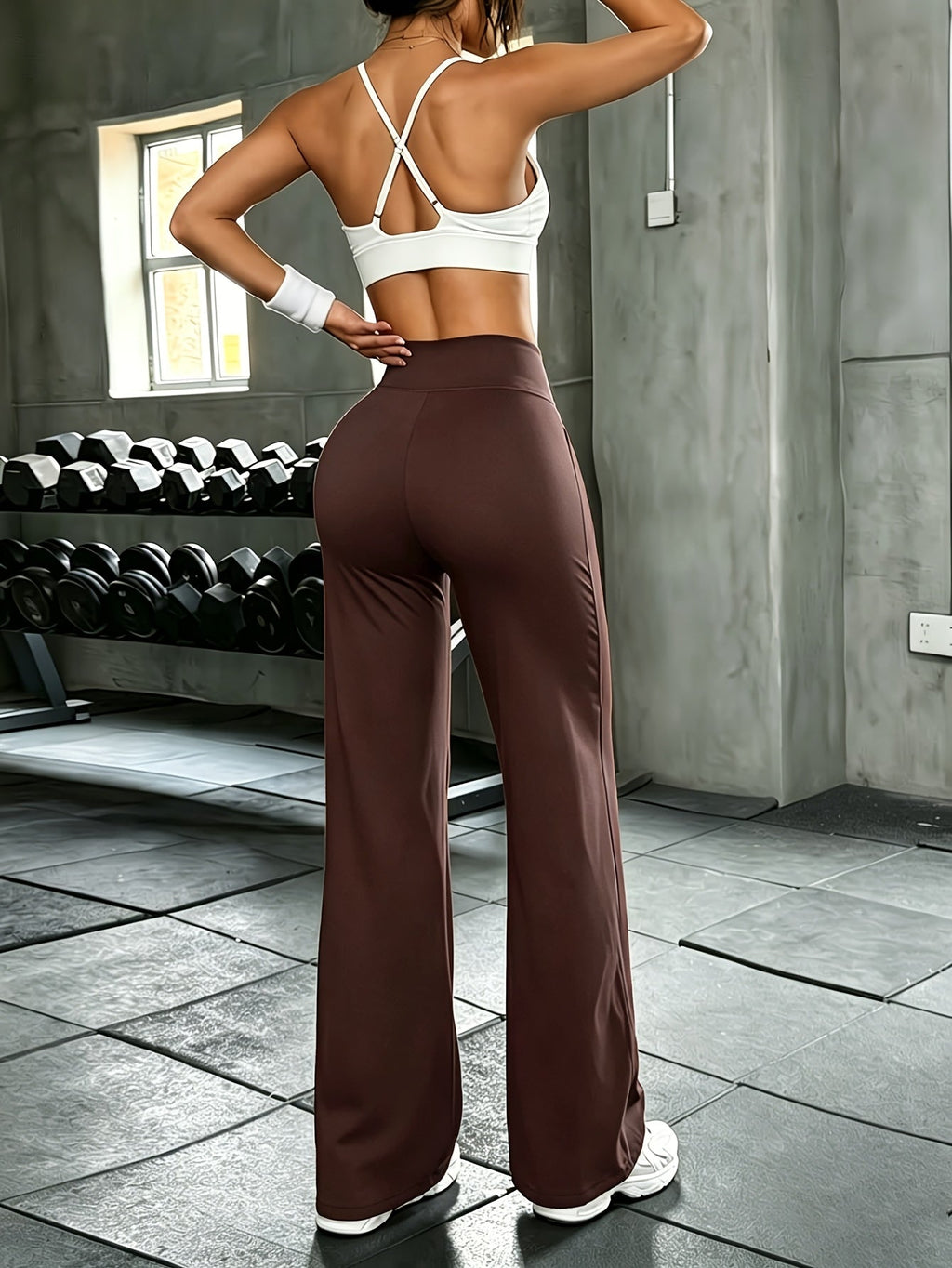 Women's High-Waist Wide-Leg Pants Quick-Dry Loose Fit Elastic Waistband - Casual French Style Spring Summer Long Pants S-XL