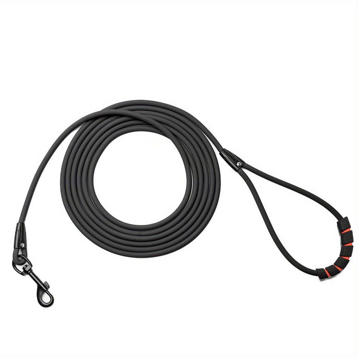 Long Dog Training Leash for Outdoor Use - Weatherproof PVC Coated Nylon Recall Leash for Beach, Yard, Hiking & Camping, Improves Obedience & Recall, 6 Colors 4 Sizes (M/L/XL/XXL)