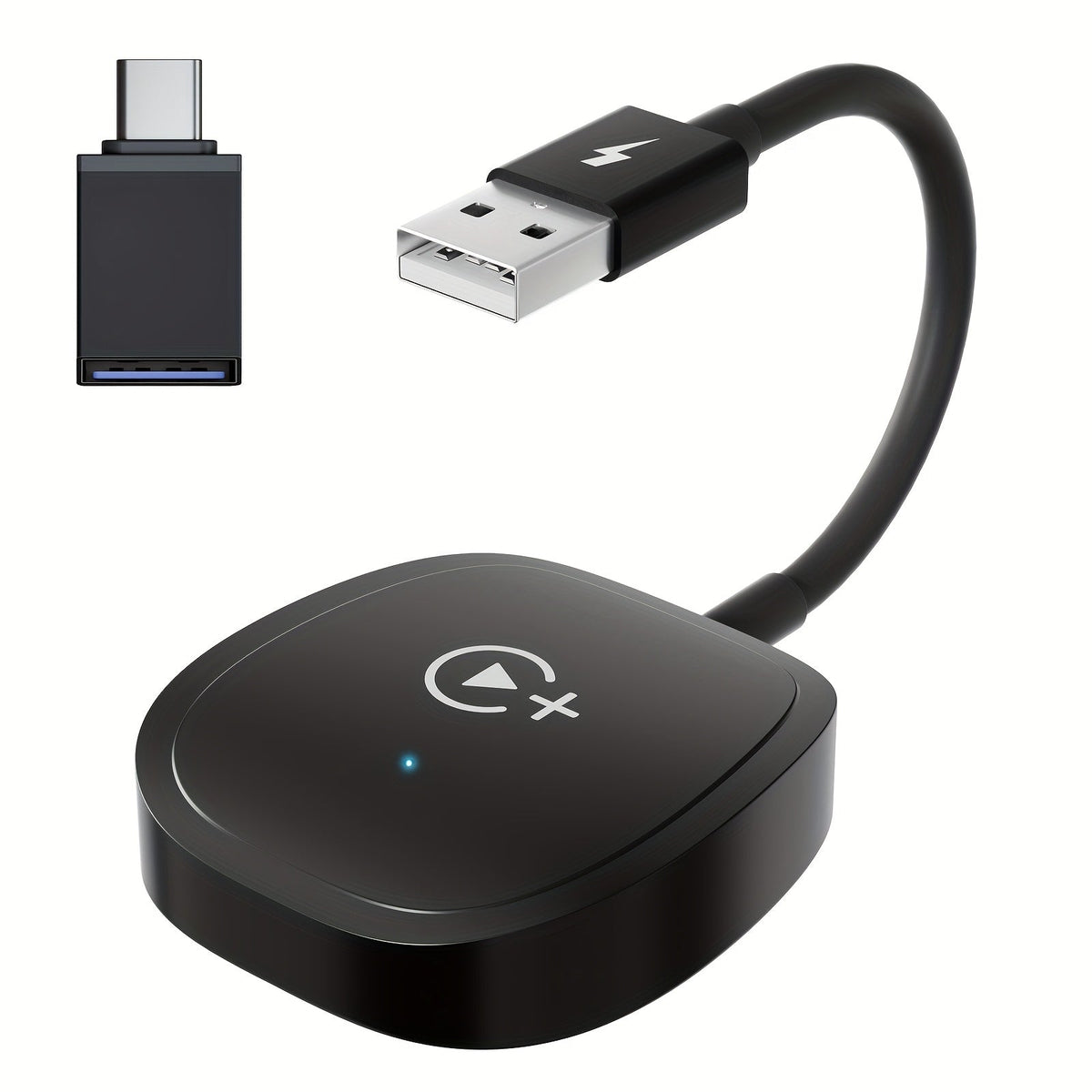 Wireless CarPlay Adapter with YouTube & TikTok – Plug & Play USB Dongle Converts Wired to Wireless Apple CarPlay, Supports iPhone Hotspot WiFi, Compatible with Audi, Ford, Toyota, Honda, and More