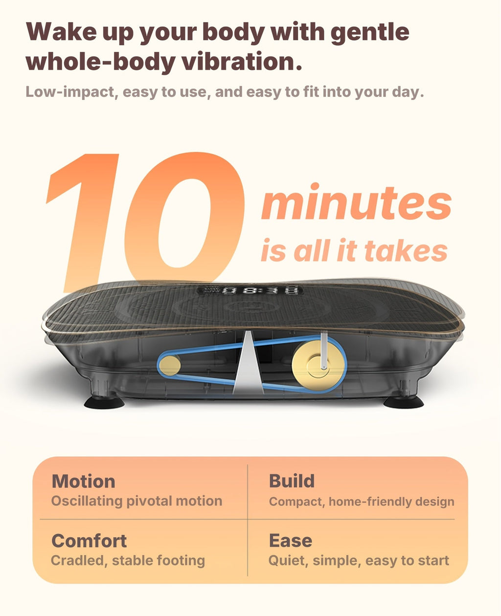 MERACH CV30 Pro Vibration Plate Exercise Machine, Auto-Sensing Full Body Workout Platform with Bluetooth Speaker, Resistance Bands, 10 Speed Levels, LED Display, 330-440 lbs Capacity – Home Gym Fitness