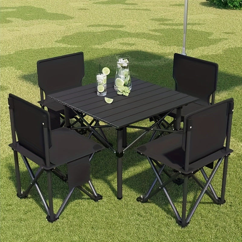 Large Portable Folding Table with Storage Bag - Outdoor Camping, Picnic, BBQ, and Garden Table, Lightweight and Easy to Set Up for Car Travel and Road Trips