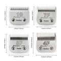 4-Pack A5 Dog Grooming Clipper Blades Set - Detachable Stainless Steel Blades #10 #7F #5F #4F Compatible with Andis, Oster, Heiniger & All A5 Series Clippers, Professional Pet Grooming Replacement Blades