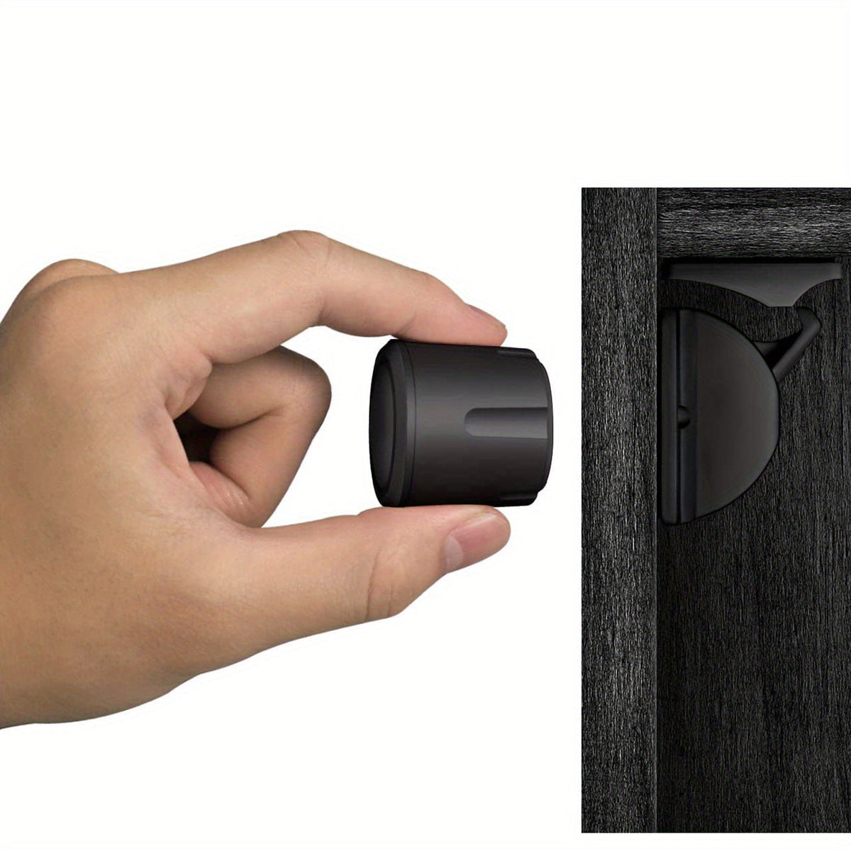 8-Pack Magnetic Child Safety Cabinet Locks with 2 Keys, No Drill Easy-Install Baby Proofing Locks for Cabinet Doors & Drawers, Phthalate-Free, White & Black