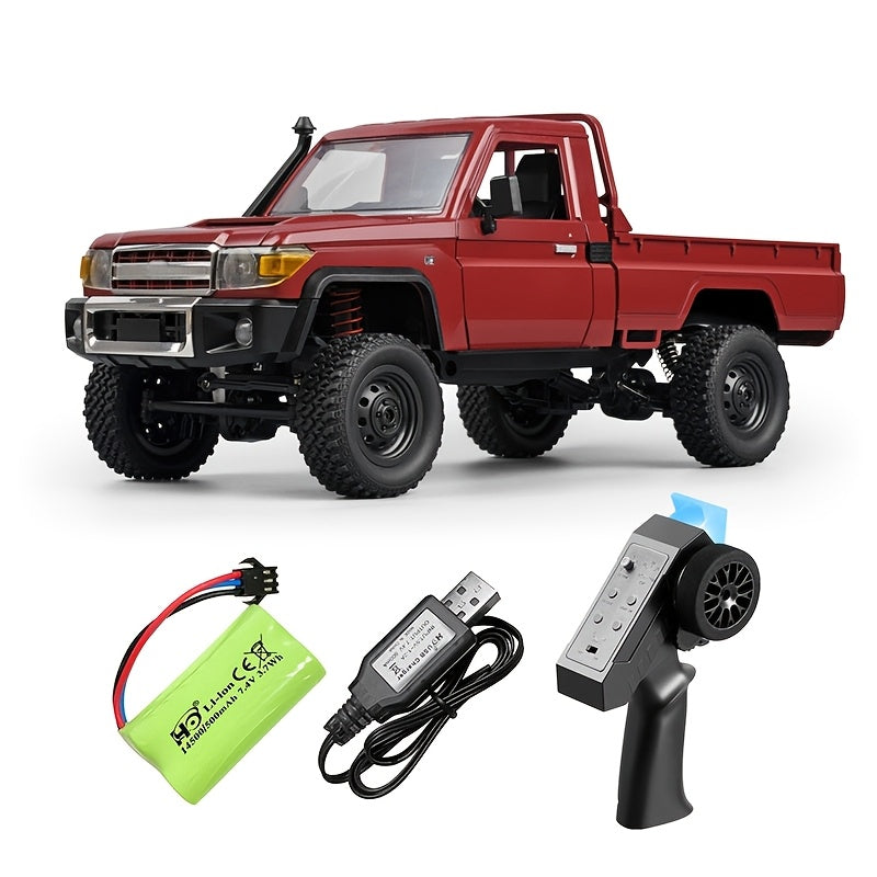 MN-82 1:12 Scale Off-Road RC Climbing Car, 2.4GHz Four-Wheel Drive Dual Speed All Terrain Remote Control Truck, Collectible Model for Adults and Kids, Indoor/Outdoor Gift