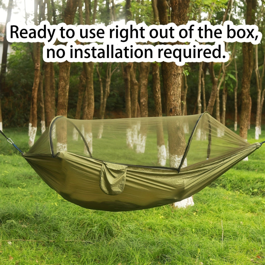 3-in-1 Double Camping Hammock with Mosquito Net and Sun Shade – Lightweight, Portable, and Durable; Ideal for Camping, Hiking, Backpacking, Picnicking, and Parks; 7 Color Options