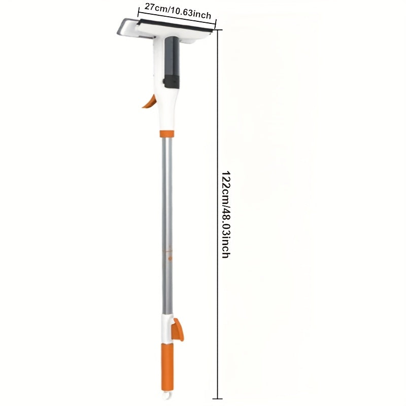 3-in-1 Glass Cleaning Kit with Durable Metal Pole, Squeegee, and Scraper for High Windows, Shower Doors, and Car Windshields – Streak-Free Home Cleaning Tool