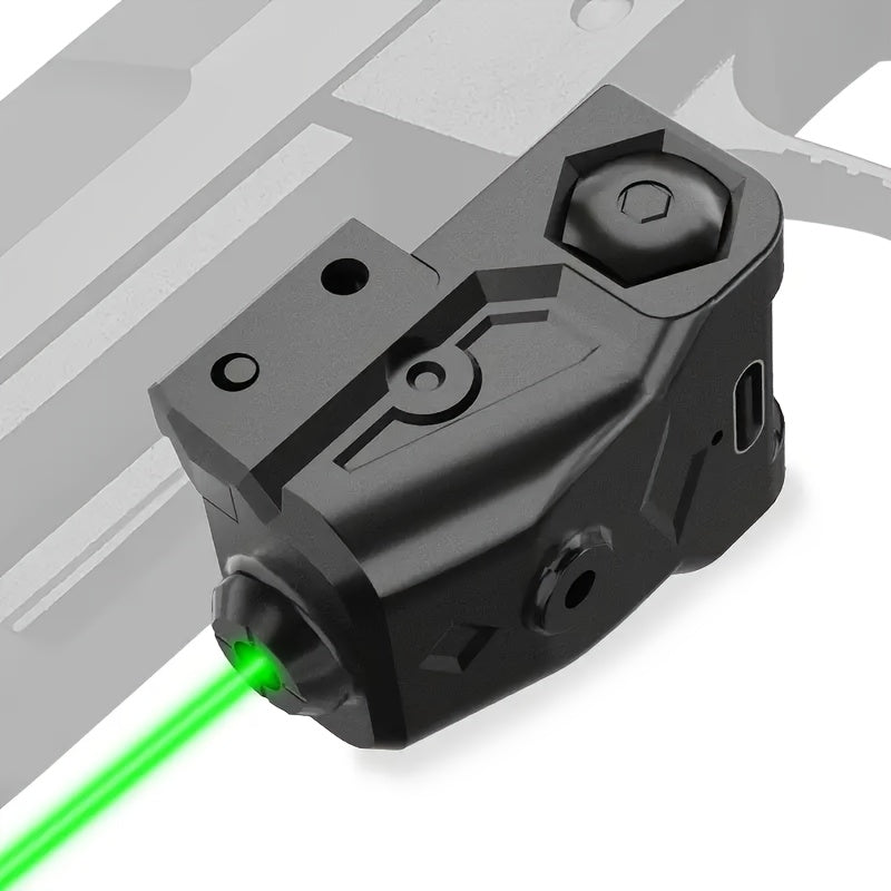 USB-C Rechargeable Laser Sight for Picatinny Rail – Green & Red Laser Dot Sight with Tactical Flashlight Combo, Vibration-Resistant, Quick Adjust, for Handguns, Rifles, Hunting, and Competition