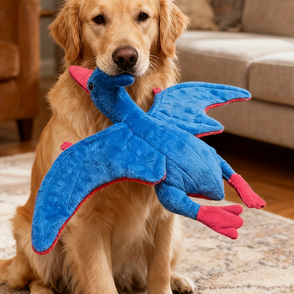 Squeaky Dog Chew Toy - Double-Layer Soft Tear-Resistant Washable Plush Pet Toy for Dogs & Cats, Cartoon Design for All Breeds & Sizes, Interactive Bite & Squeak Companion Toy