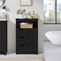 3-Drawer Bathroom Floor Cabinet with Open Shelf & Adjustable Storage – Moisture-Resistant MDF Organizer for Bathroom, Living Room & Kitchen, Modern Freestanding Cabinet – Nova Mart