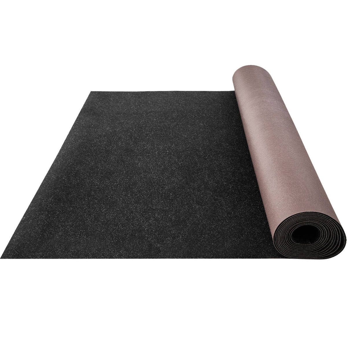Marine Boat Carpet 6ft x 13.1ft, Waterproof, Anti-Slip Ribbed Surface, Rubber Waterproof Backing, 0.18" Thickness, Cuttable to Any Shape, Easy Clean, for Boat Deck Patio Dock Garage, Black