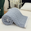 All-Season Thickened Lamb Coral Fleece Blanket - Office Nap, Sofa Cover & Dorm Use - 4 Sizes - Light Blue, Deep Gray & Beige