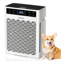 HEPA Air Purifier for Home & Large Rooms – 312 Sq Ft Coverage Double-Sided Intake Washable Pre-Filter Aromatherapy Sleep Mode & 19-Hour Timer for Bedroom Office & Pet Homes in White & Grey