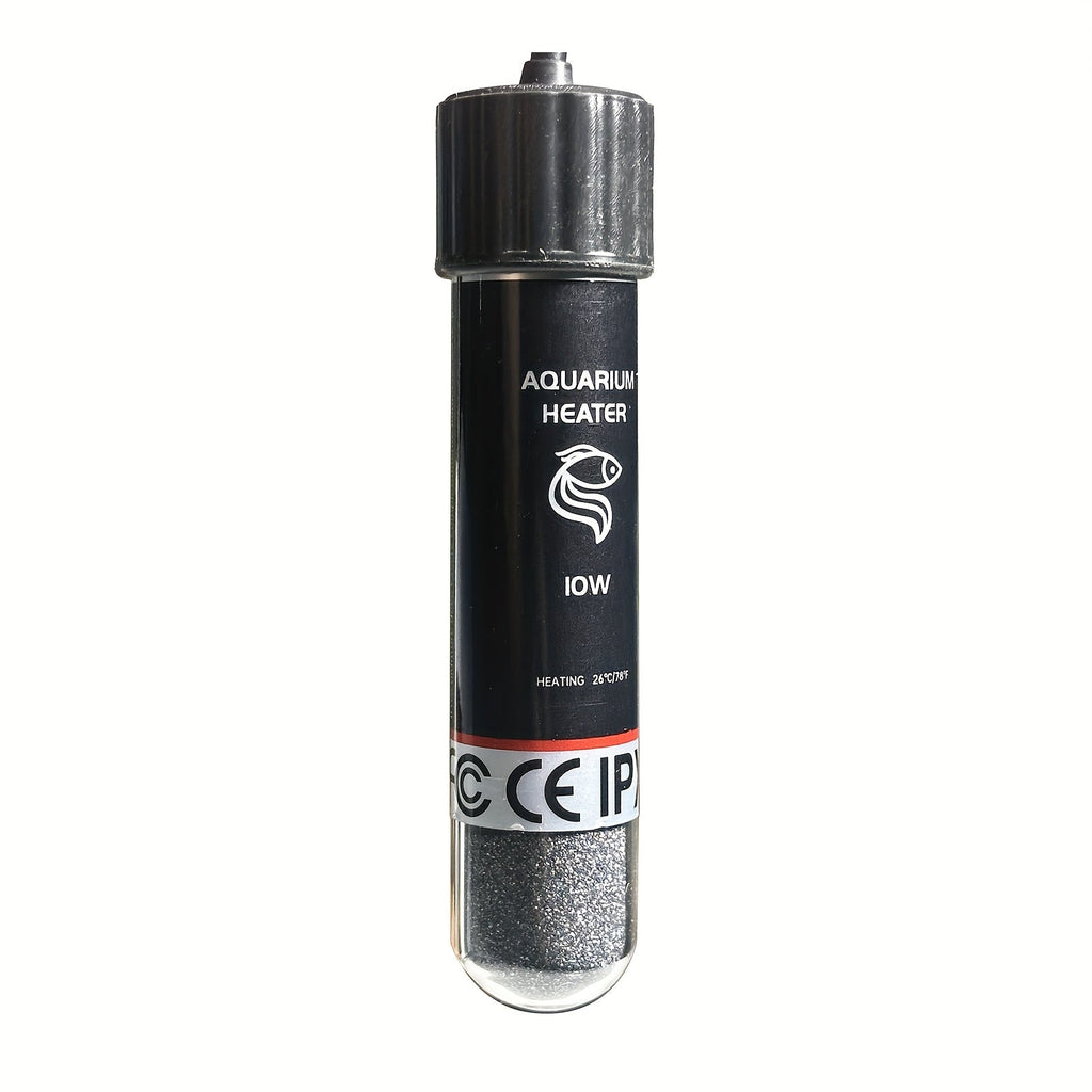 10W USB Submersible Aquarium Heater with LED Light – Compact Mini Fish Tank Heater for Freshwater, Saltwater & Aquatic Plant Tanks, Safe Durable Heating with Modern Design for Small Aquariums
