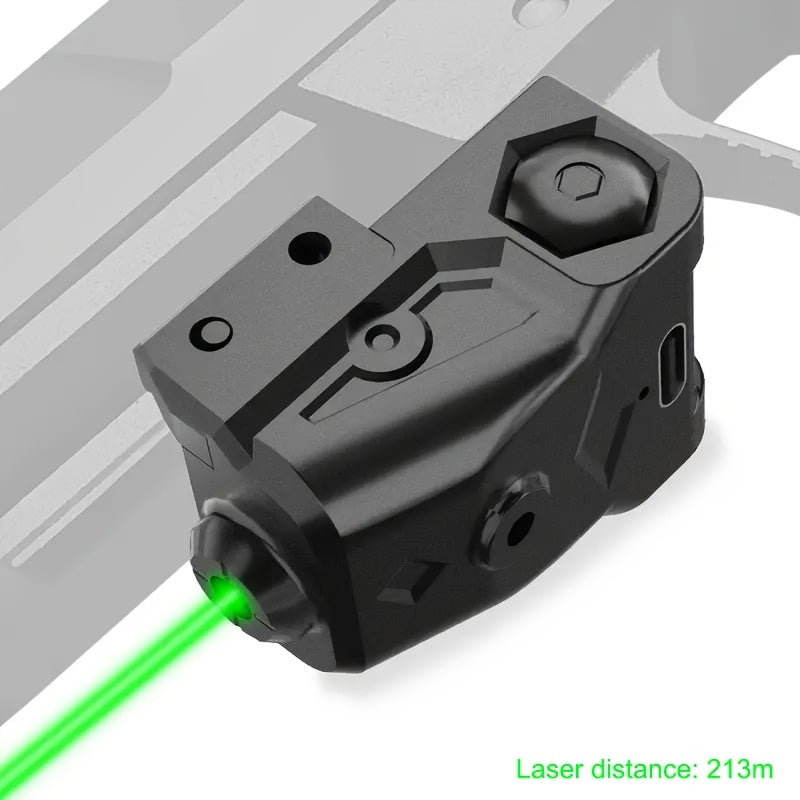 Compact Pistol Laser Sight Green Red Purple Type-C Rechargeable Ultra-Compact Handgun Laser with 20mm Picatinny Rail and Ambidextrous Switch for Most Pistols and Rifles